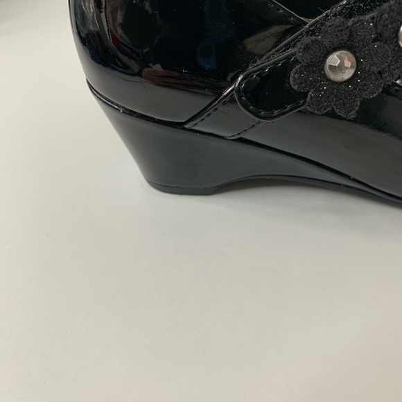 Rachel Girl dress wedge Shoes Size 12 Black - Picture 10 of 11